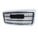 Labwork Front Upper Grille For 2015-2019 GMC Sierra 2500HD 3500HD Denali Chrome