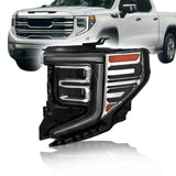 Labwork Left Full LED Headlight For GMC Sierra 1500 SLT/Denali 2022-2024 Black