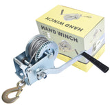 Hand Winch 600 lbs Hand Crank Steel Cable Gear Winch for ATV Boat Trailer