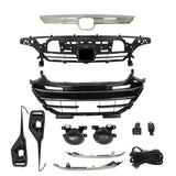 Labwork Upper Lower Grill+Trim Cover+Fog Light Set For Honda Accord 2021-2023