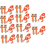1.5 Inch x 15 Feet Ratchet Straps J Hooks Heavy Duty Tie Down 4000 lbs 20-Pack