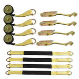 Labwork Wheel Tie Down Straps with Heavy Duty Flat Hooks For Car Trailer