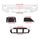 Labwork For Ford F150 2021-23 W/o Sensor Hole Front Bumper Face Bar Chrome 5PCS
