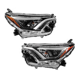 Driver Left and Passenger Right Side Headlights Assembly Replacement for RAV4 2016 2017 2018 Replacement for TO2518190 TO2519190 Pair of Driving Lamps w/DRL