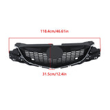 Labwork Front Bumper Upper Grille Black Chrome Plastic For Mazda CX-5 2013-2015