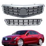 Labwork Front Upper Grille + Lower Grill Chrome For Cadillac ATS 2013 2014