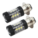 2 Pcs H6 80W LED Super White Head Light Bulbs For Honda TRX 250 300 400 450 700