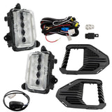 Labwork Front LED Fog Lights Lamps W/Bezels For 2019-2021 GMC Sierra 1500 AT4