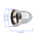 33mm Chrome Lug Nut Covers Semi Truck Push On Bullet Style ABS Plastic Set of 20