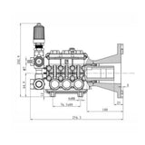 Pressure Power Washer Pump 4.0 GPM 1" Hollow Shaft Water Pump 4000 PSI