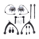 Labwork Front Wheel Bearing Hubs Control Arms Suspension Kit For Chevrolet Tahoe