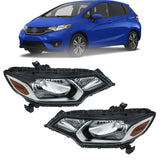 Labwork Left+Right Headlight For Honda Fit EX/DX/EX-L/LX/SE 2015-2017 Halogen H4