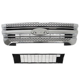 Labwork Front Upper Bumper Grille Assembly Chrome For 2011-2015 Ford Explorer