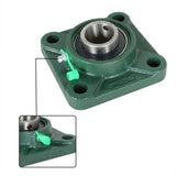 2 PCS UCF205-16 Solid Base Pillow Block Flange Mounted Bearing 1" Bore 4 Bolt