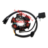 Magneto Flywheel Stator 50cc 70cc 110cc 125cc 6 Coil Pole PIT Quad Dirt Bike ATV