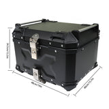 55L Motorcycle Top Case Tail Box Waterproof Luggage Scooter Trunk Storage Black