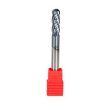 5 PCS 1/4" 4 Flute Ball Nose Carbide End Mill 2-1/2" Overall Length -TIALN COATE