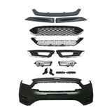 Labwork Front Bumper Cover+Grill +Fog Light+Lips Fit For 2015 Ford Focus Plastic