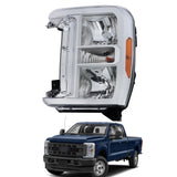 Labwork Left Halogen Headlights For Ford F250 F350 2023-2024 SuperDuty Chrome
