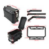 Motorcycle 36L Side Case Hard Saddlebag + 55L Top Case Tail Box Luggage New
