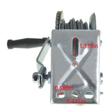 New Silvery Manual Crank Winch & Boat Winch 1500 lbs With 5.0mm*10m Rope