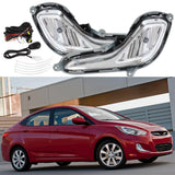 For Hyundai Accent Sedan/Hatchback 12-16 Pair of Bumper Fog Light Driving Lamp