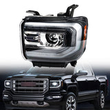 Headlights Assembly Replacement for Sierra 1500 2016-2018 Projector Headlight Headlamp Driver Side GM2502459