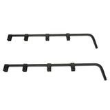 Heavy Duty Steel Black 30" Straight Mud Flap Hanger Semi Truck - Pair