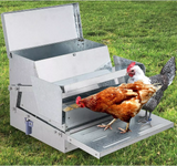 Automatic Chicken Feeder Galvanized Steel Poultry Feeders 20lb For 6-12 Chickens