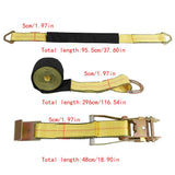 Labwork Wheel Tie Down Straps with Heavy Duty Flat Hooks For Car Trailer
