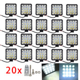 20X 12V 48W LED Work SUV Boat Tractor /Spot Light Flood Light OffRoad Driving Lab Work Auto