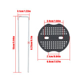 6 Inch 11 Gauge 200pcs Galvanized Garden Stakes 200pcs Gaskets 1pick Hook Landscape Staples Set Replacement for Weed Fabric Barrier