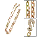 5/16in*10ft G70 Transportation Bundle Chain with Clevis Grab Hooks for Cargo Tie-Down for Factories Construction Sites Mining Activities Ports