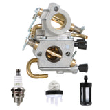 Carburetor with Spark Plug Replacement for TS410 TS420 Concrete Cut Off Saw Zama C1Q-S118 Carb,4238 120 0600
