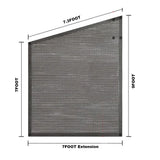 labwork RV Awning Sun Side Shade Screen 9FT X 7FT X 3 INCH Awning Complete Kit Black Grid Uv Blocking Replacement for Travel Outdoor Camping