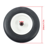 13x6.5-6 solid lawn mower tires (smooth flat white rims)