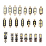 23Pc LED White Bulb Car Light Inside Reverse Light Dome License Plate Lamp Error Lab Work Auto