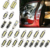 23Pc LED White Bulb Car Light Inside Reverse Light Dome License Plate Lamp Error Lab Work Auto