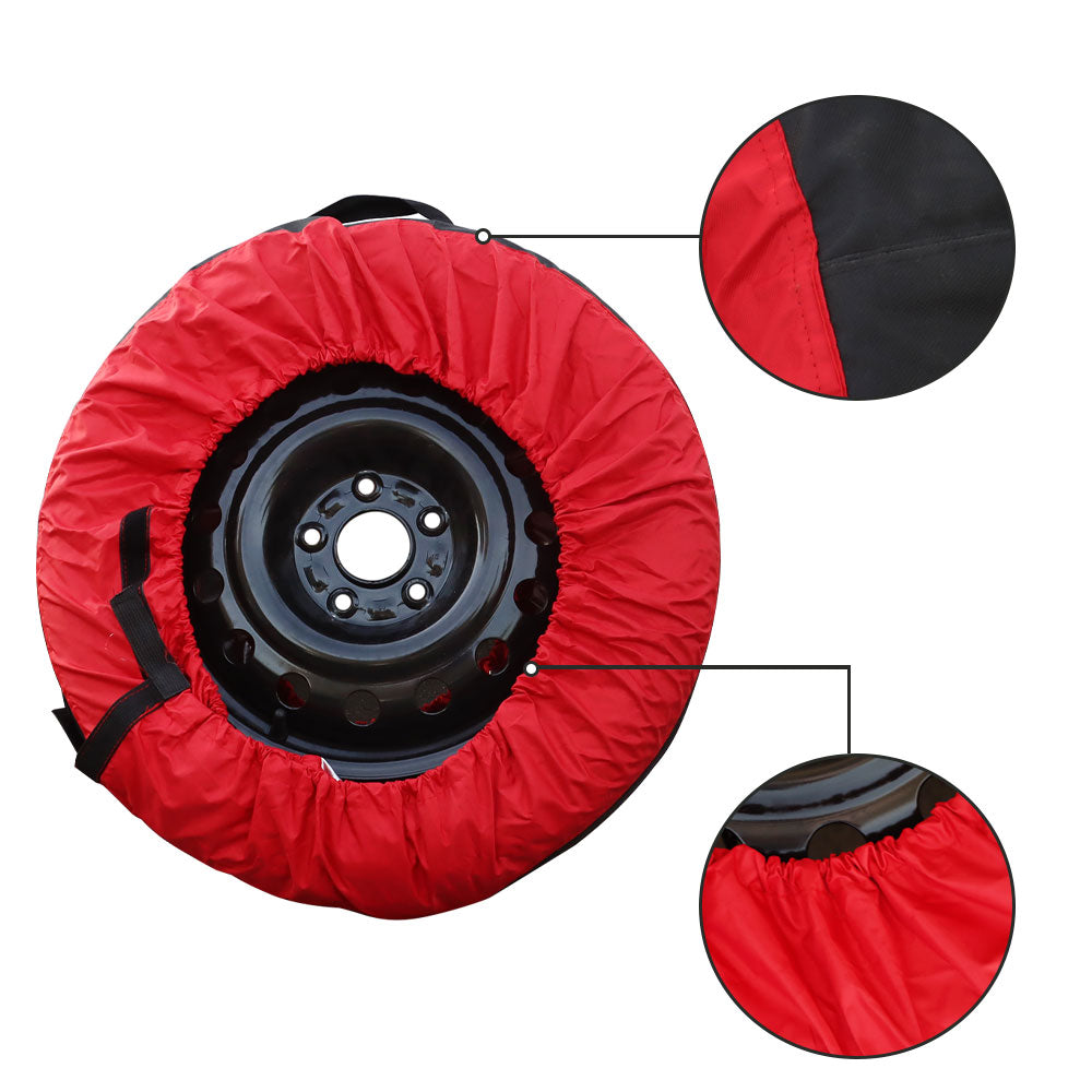 Labwork For 22“-31” Tyre Bags Tyre Package Of 4 Red With Black Handle 600d