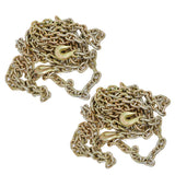 2 Pack 3/8 Inch x 20 FT Grade 70 Chain with Clevis Grab G70 Transport Tow Replacement for Different Trailer Types