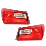 Labwork Outer Tail Lights For 2016-2021 Chevy Malibu Rear Brake Lamps Left+Right