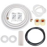 16FT Air Conditioning Tubing Hose Extension 3/8 and 5/8 Inch Insulated Copper Hoses Fit for Mini Split Air Conditioner