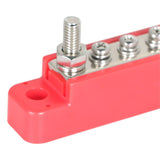 Labwork Power Distribution Terminal Block (Red+Black) 2 x M6 Studs 8 x M4 Screws