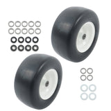 13x6.5-6 solid lawn mower tires (smooth flat white rims)