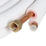 25 FT Air Conditioning Copper Hose Hose Extension, 1/4 and 1/2 Inch Thickened Insulation Cotton with Nuts and Other Accessories Fit for Mini Split Air Conditioner