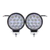 2X 4''Inch 42W Led Flood Round Work Light Offroad Truck Car SUV ATV Driving Lamp Lab Work Auto