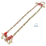Labwork 5/16in x 3ft Tow Chain G80 V Bridle Chain 2T Dump Buckle