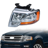 Left Side Headlight Assembly Chrome Replacement for Expedition 2015 2016 2017 Headlamps Assembly Replacement for FL1Z13008H