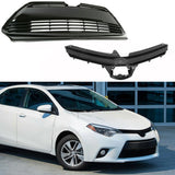 Front Bumper Upper Lower Grille Fit For 2017-2019 Toyota Corolla LE XLE