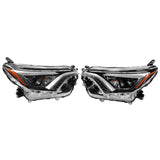 Driver Left and Passenger Right Side Headlights Assembly Replacement for RAV4 2016 2017 2018 Replacement for TO2518190 TO2519190 Pair of Driving Lamps w/DRL
